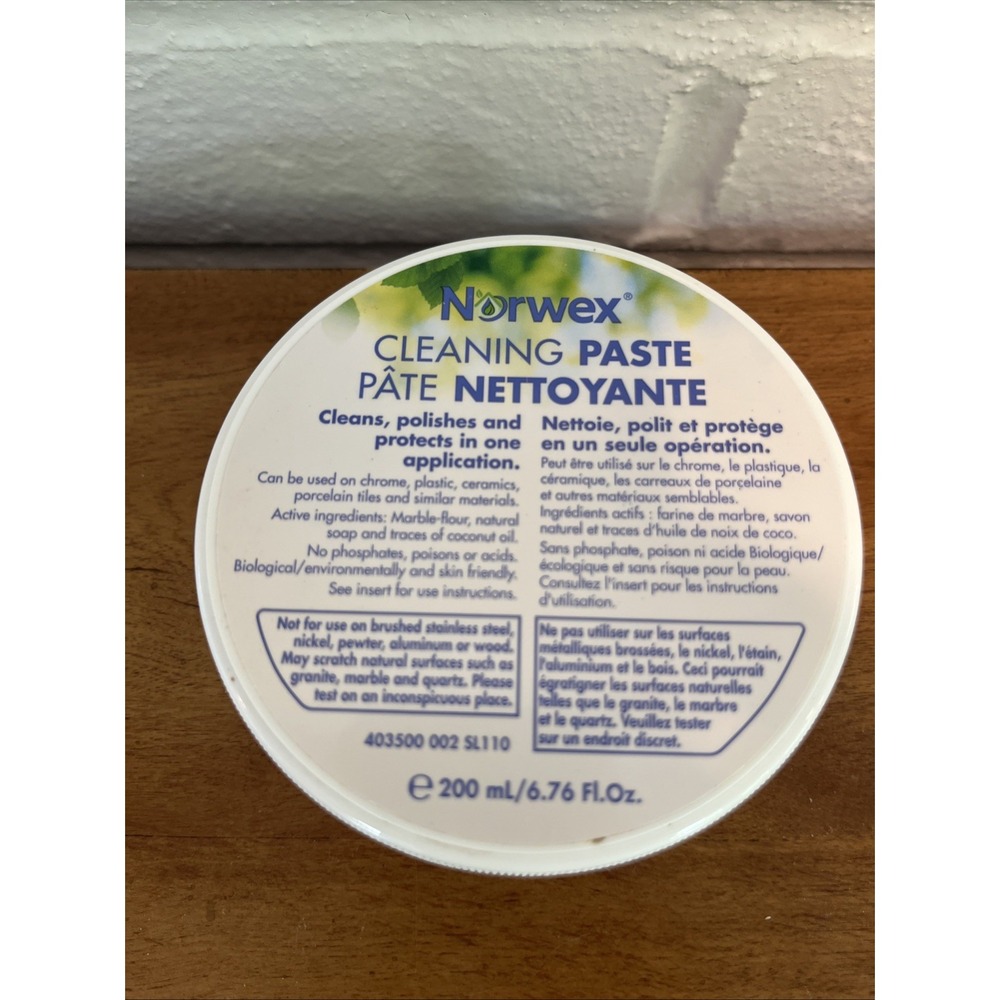 Norwex Cleaning Paste 74ml 2.50 Fl.Oz Cleans, Polishes and Protects